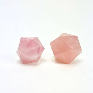 Rose Quartz Icosahedron